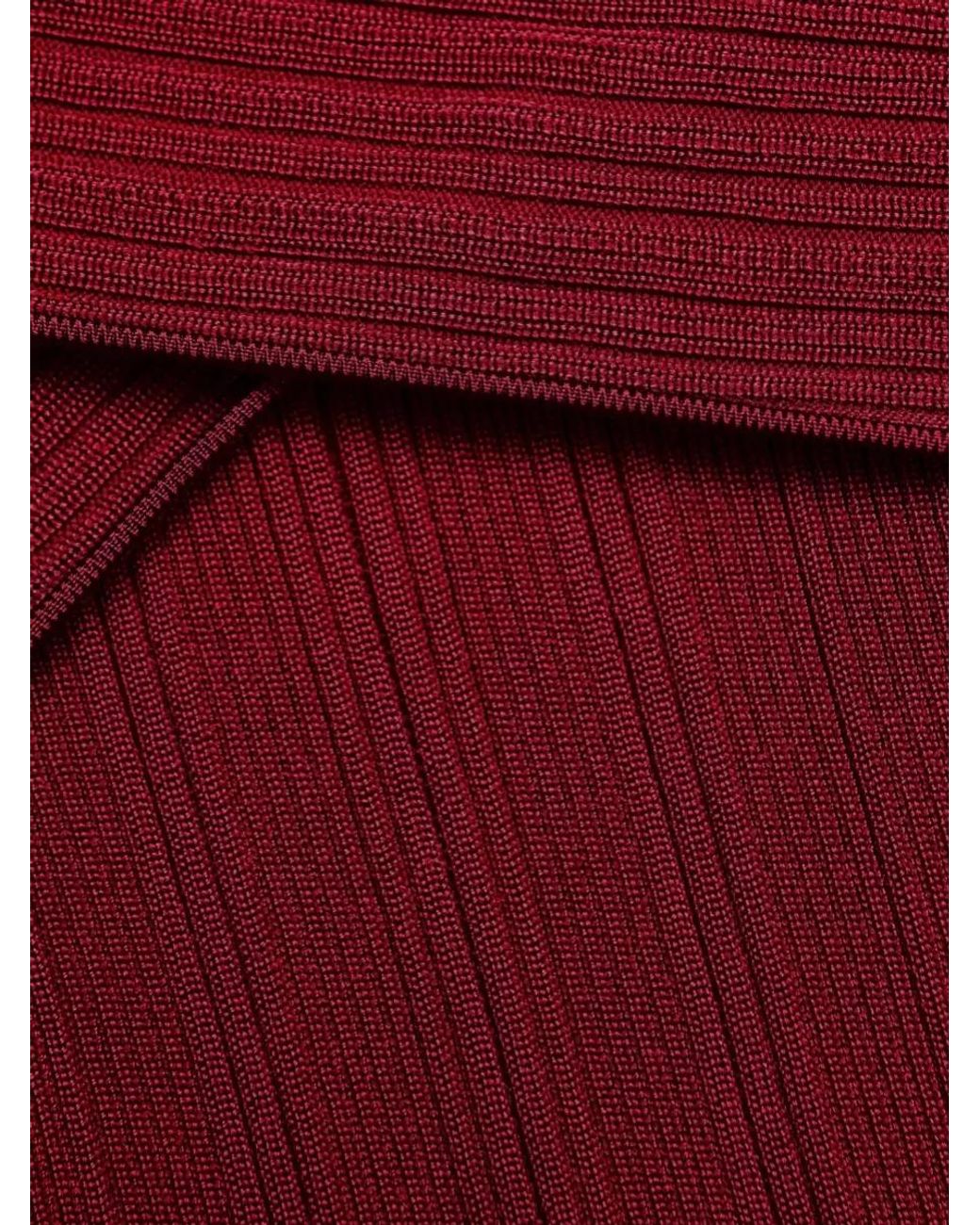 Self-Portrait Gathered Off-Shoulder Knit Mini Dress