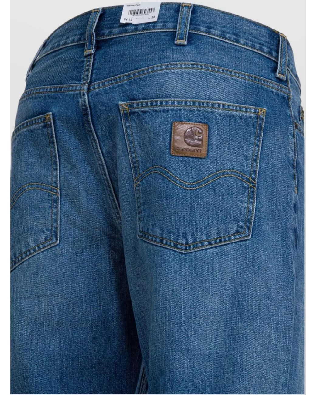 Carhartt Blue Denim Straight-Leg Jeans for men