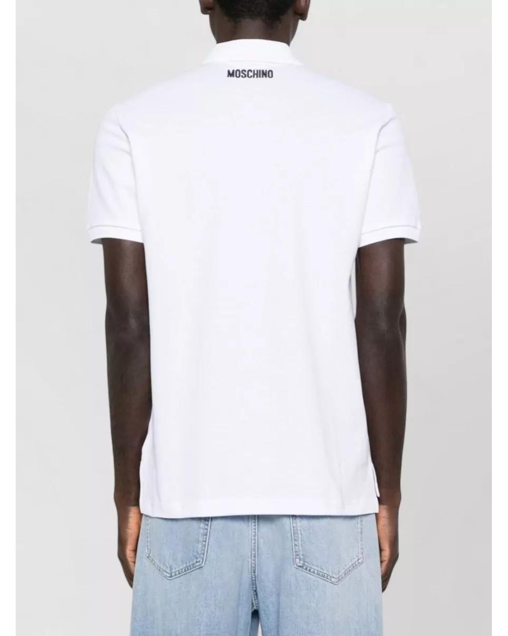 Moschino White Polo Shirt for men