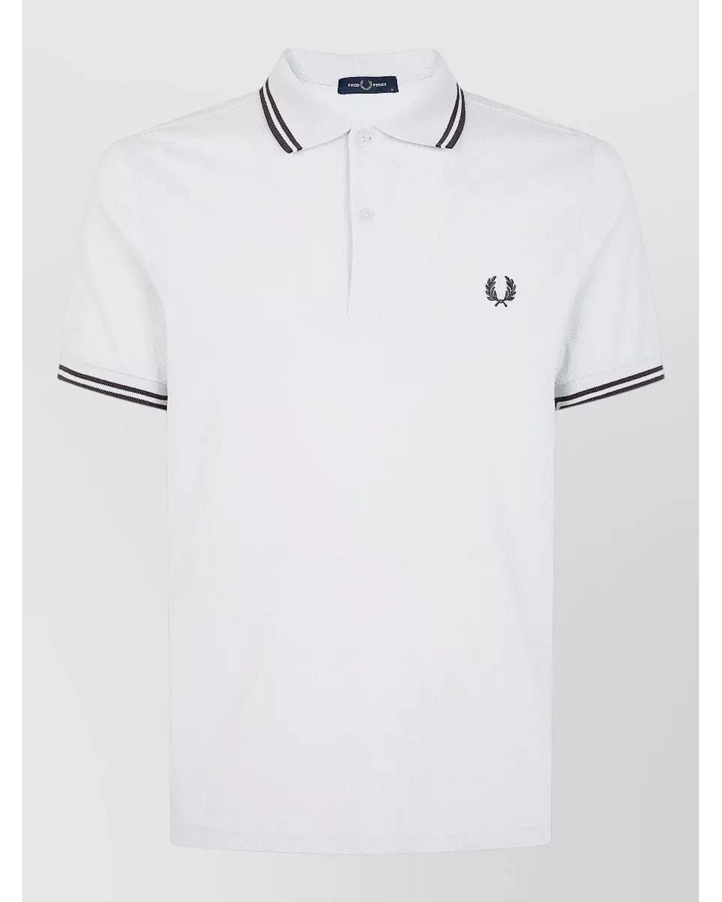 Fred Perry White Cotton Polo Shirt for men