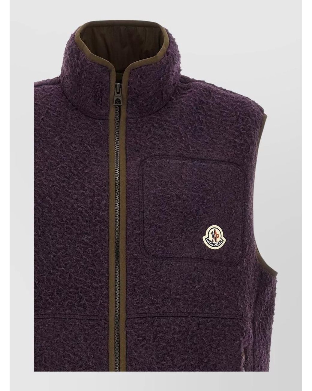 Moncler Purple Textured Padded Vest for men