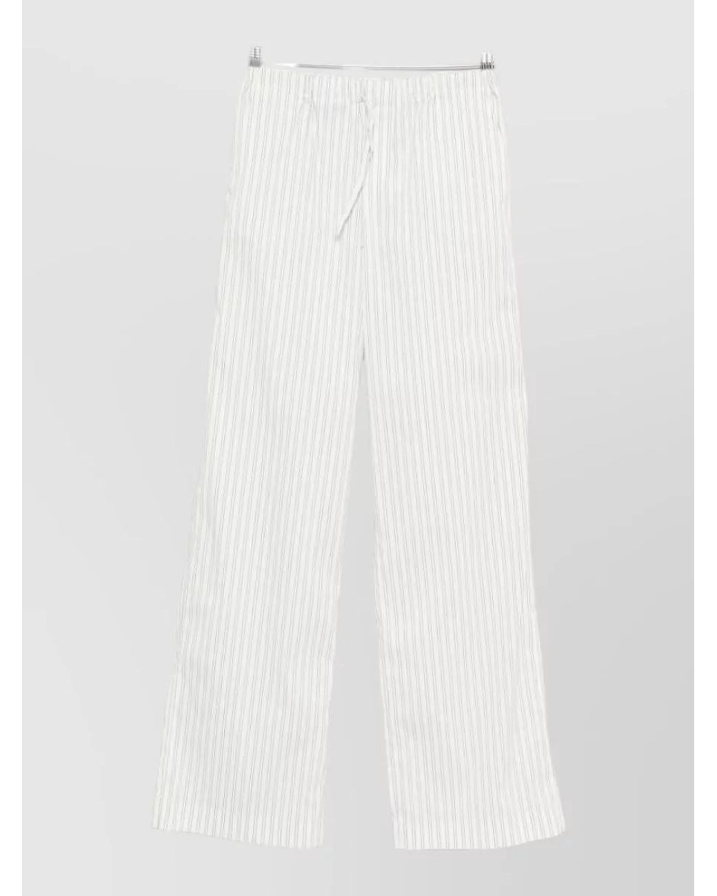 IRO White Striped Wide-Leg Trousers