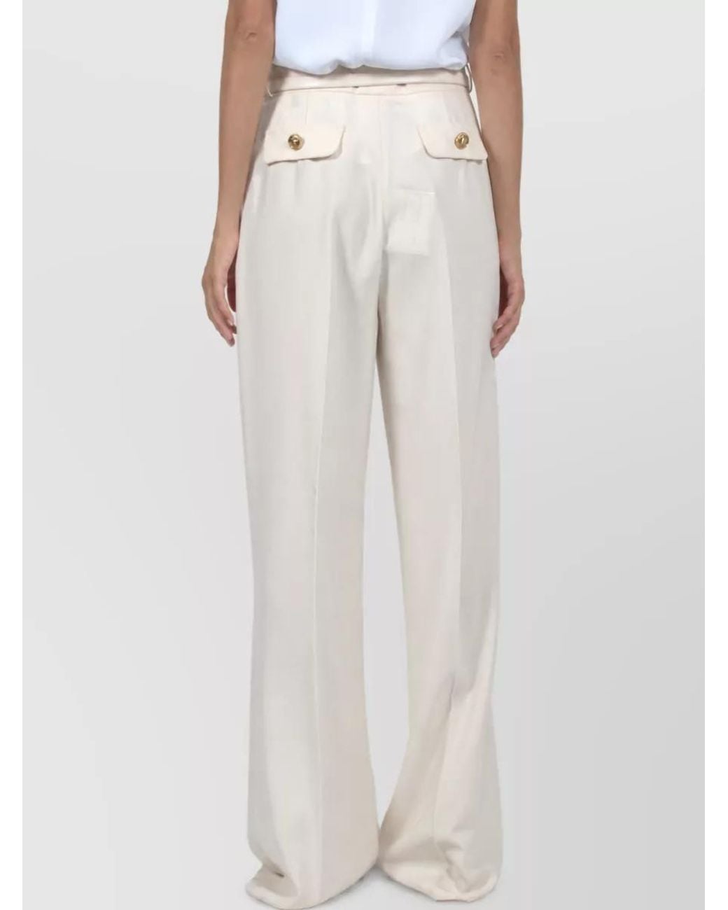 Elisabetta Franchi White Tailored Trousers