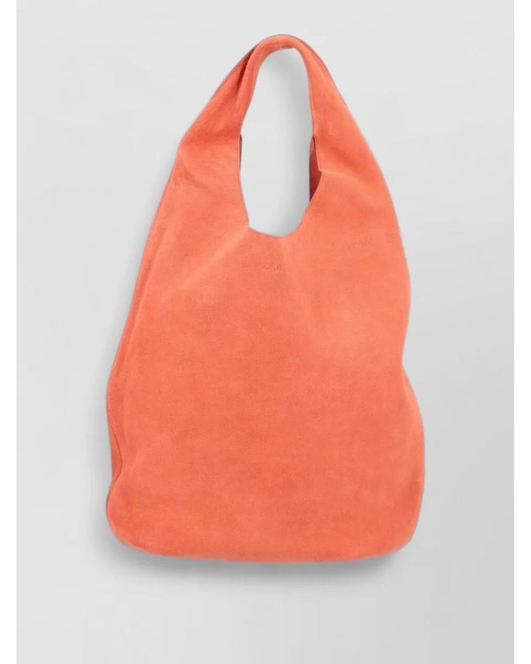 A.P.C. Orange Neige Leather Tote Bag