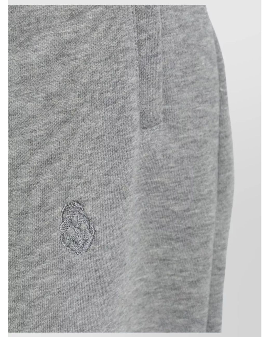 McQueen Gray Cotton Logo Track Pants