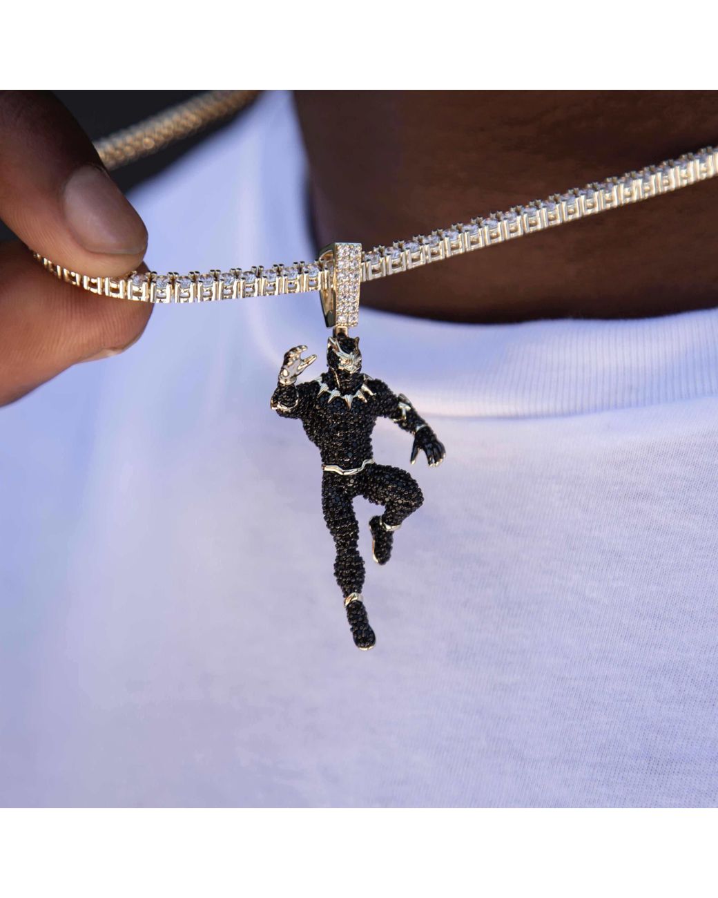 Black panther sale chain iced out