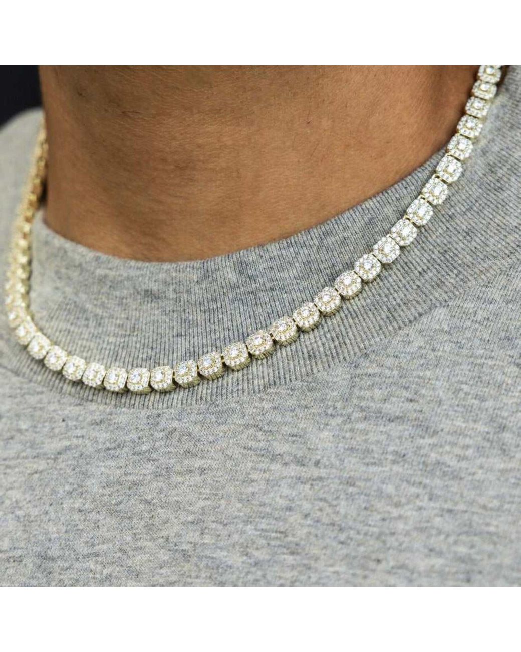 Iced Baguette Cluster Tennis Chain Choker Necklace Plated CZ Men Hip Hop  Jewelry - Simpson Advanced Chiropractic & Medical Center