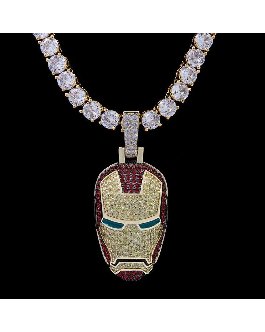 The GLD Shop Iron Man Pendant in Blue 