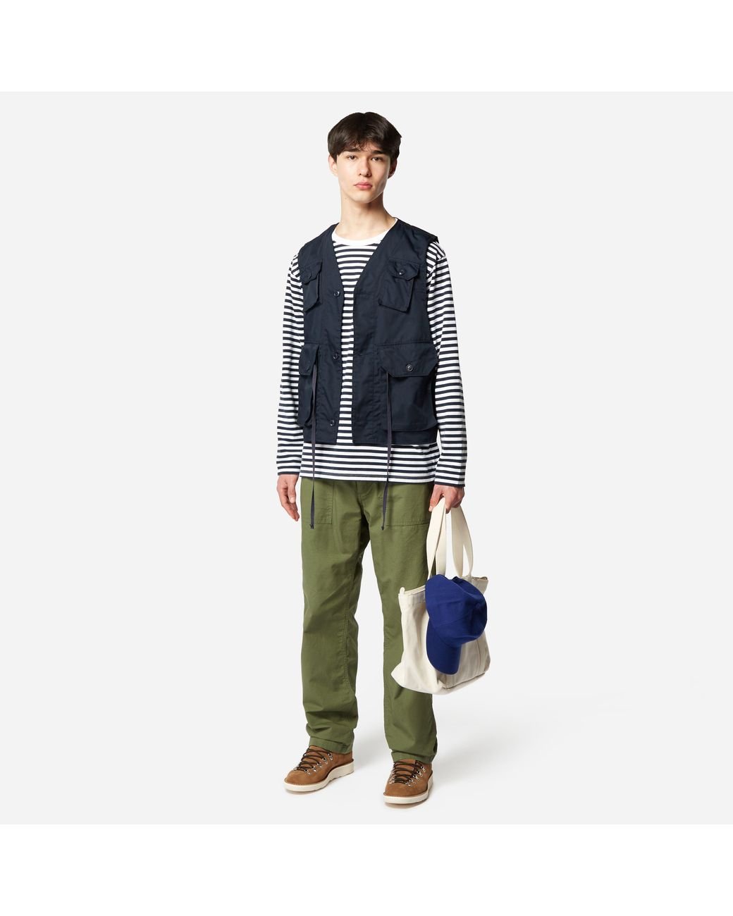 Engineered Garments C-1 Vest in Blue for Men | Lyst