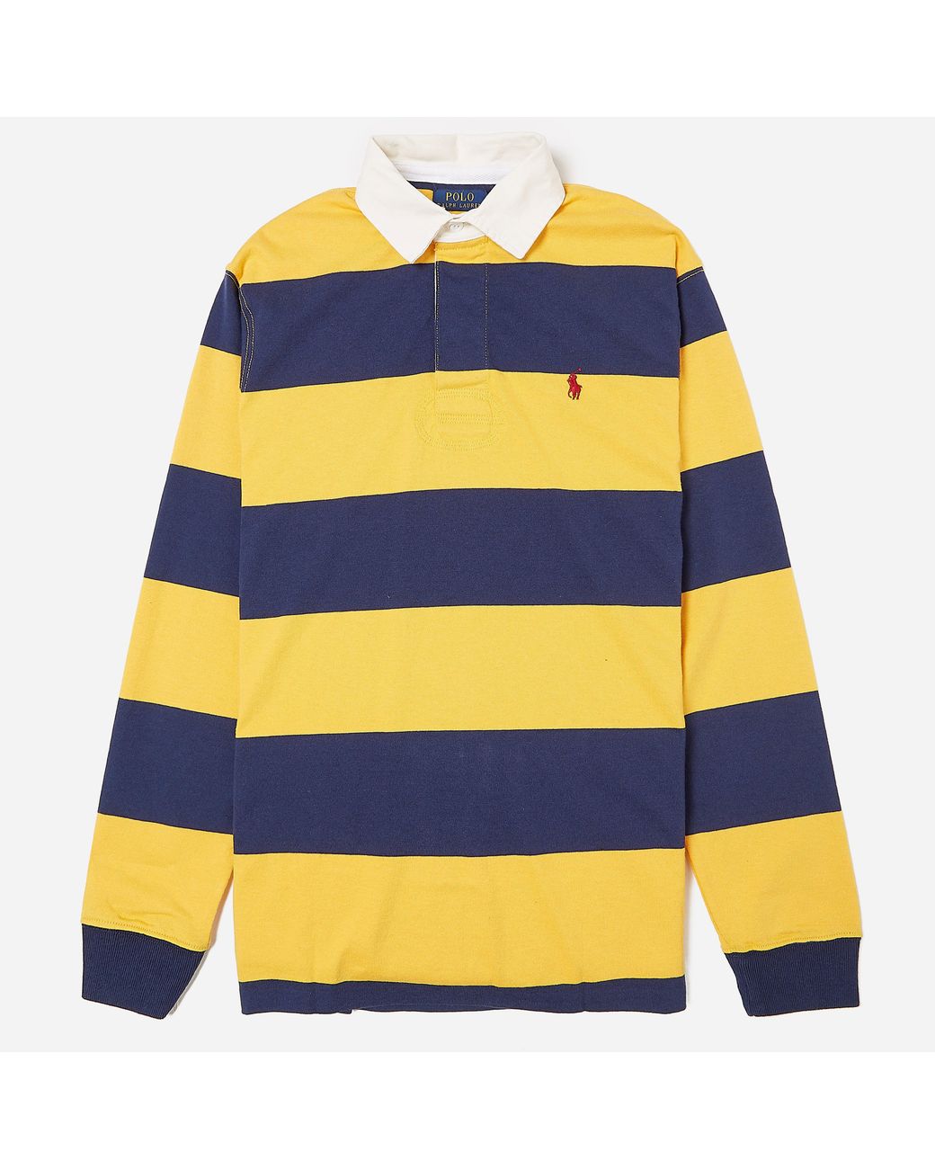 ralph lauren striped cotton rugby shirt