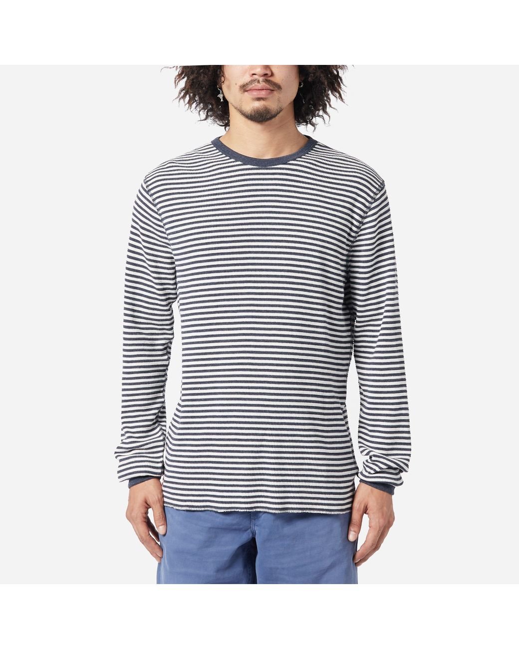 Polo Ralph Lauren Striped Long Sleeve T-shirt in Blue for Men | Lyst