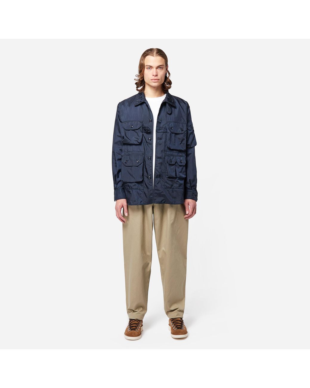 Engineered Garments Explorer Shirt Jacket in Blue for Men | Lyst