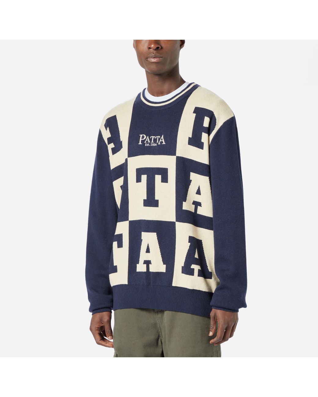 PATTA Alphabet Knit Sweatshirt in Blue for Men | Lyst