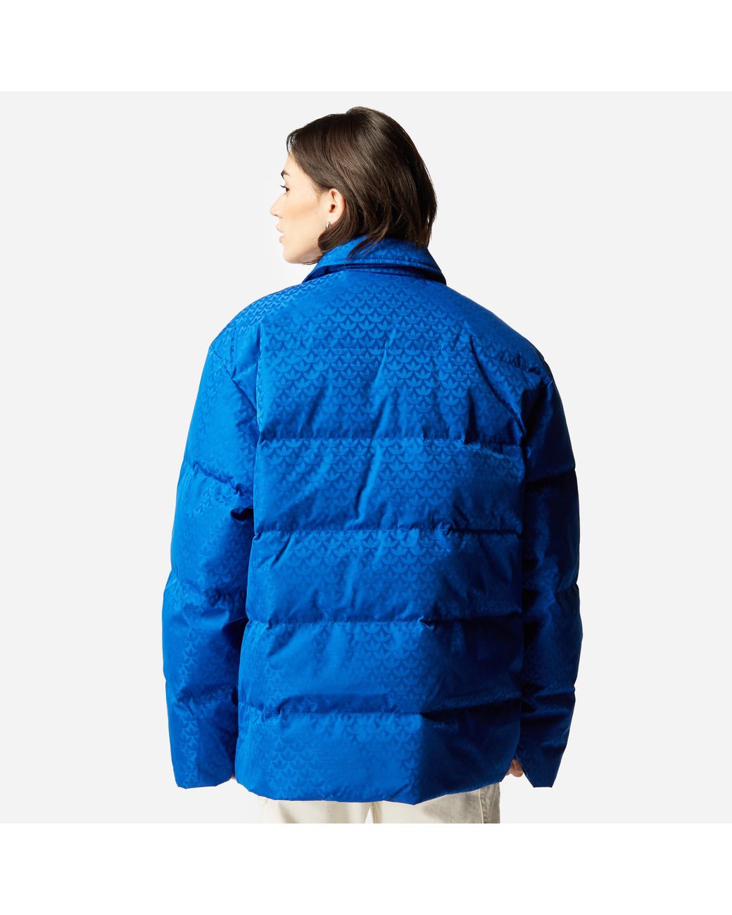 adidas Originals Adicolor 70s Monogram Puffer Jacket Women's in Blue | Lyst