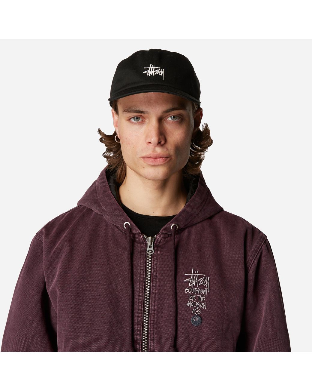 Stussy Canvas Insulated Work Jacket in Red for Men | Lyst UK
