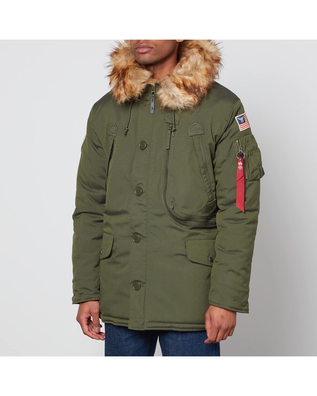 Alpha Industries Nylon Polar Jacket in Green for Men | Lyst