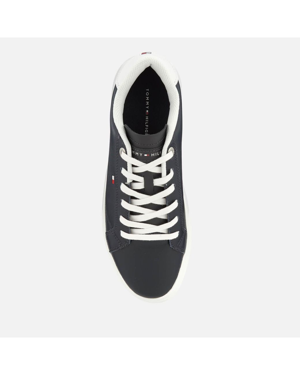 essential cupsole leather trainers
