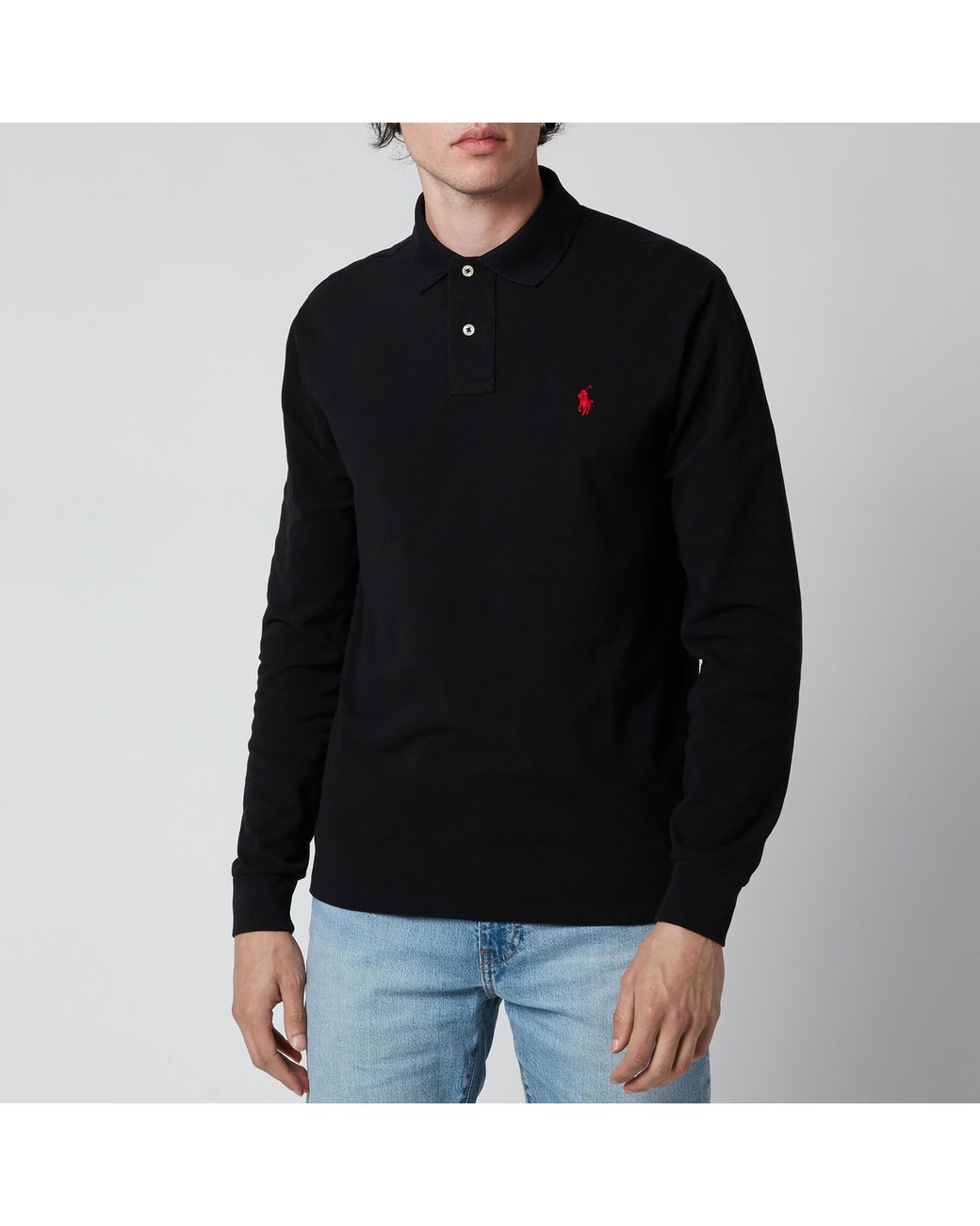 polo ralph lauren custom fit long sleeve polo shirt