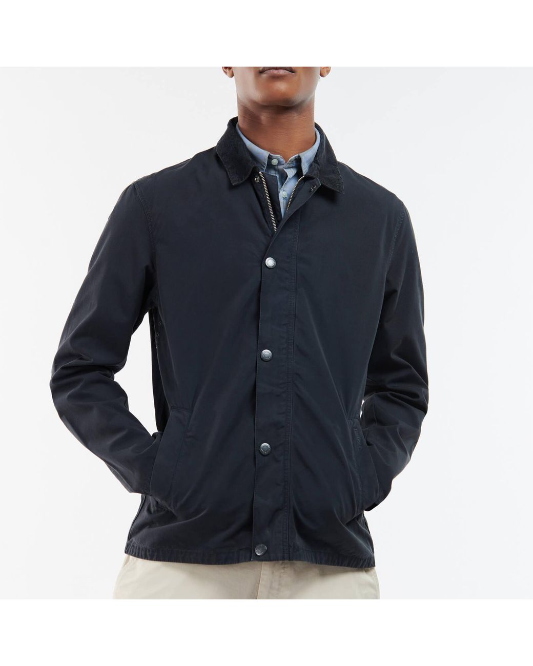 Barbour Cordon Corduroytrimmed Cottoncanvas Jacket in Blue for Men Lyst