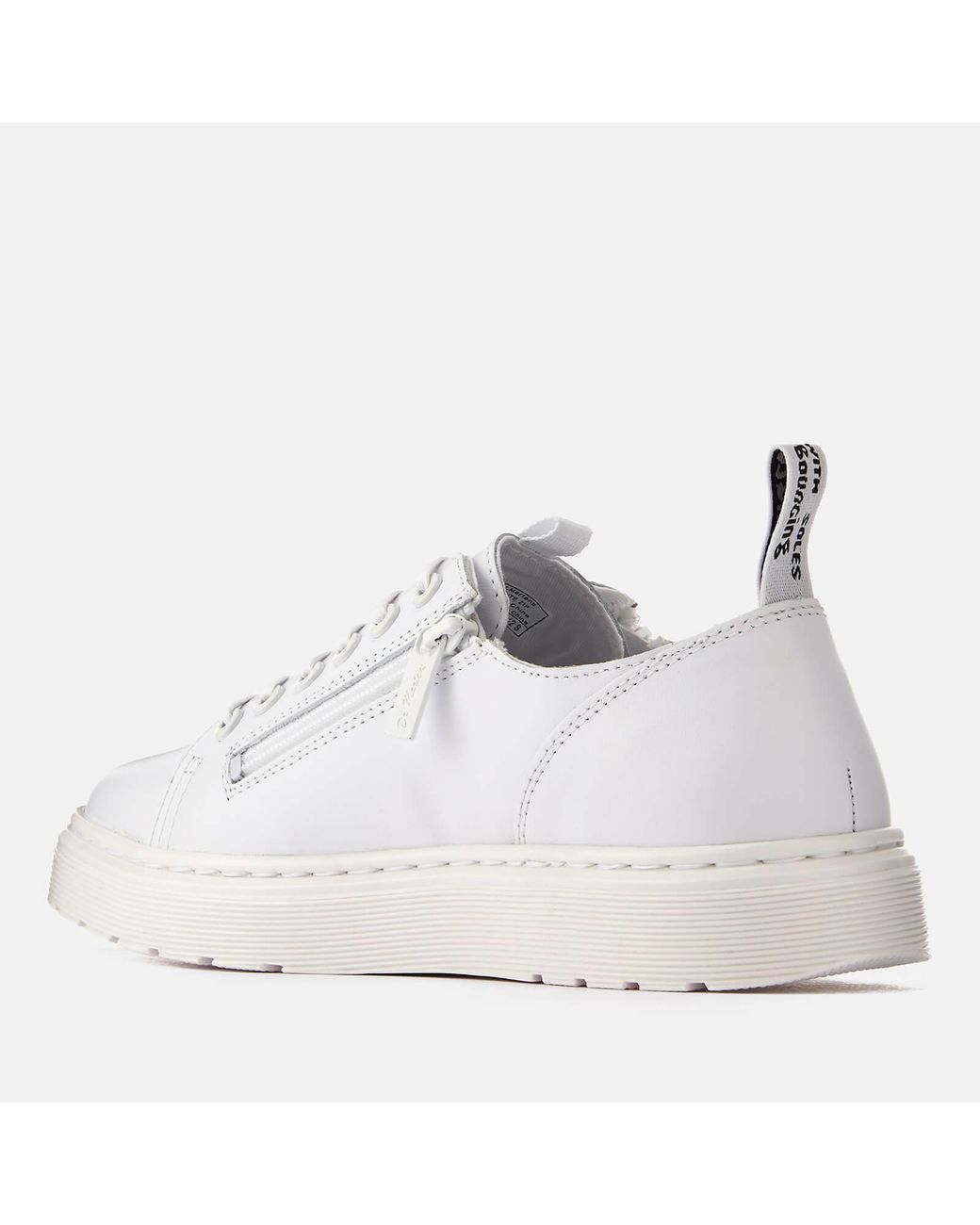 Dr. Martens Dante Zip Softy T Leather 6-eye Shoes in White for Men | Lyst