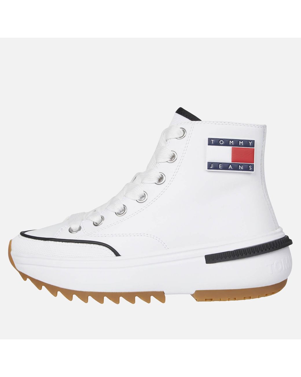 Hilfiger Mid Run Hi-top Trainers in White | Lyst