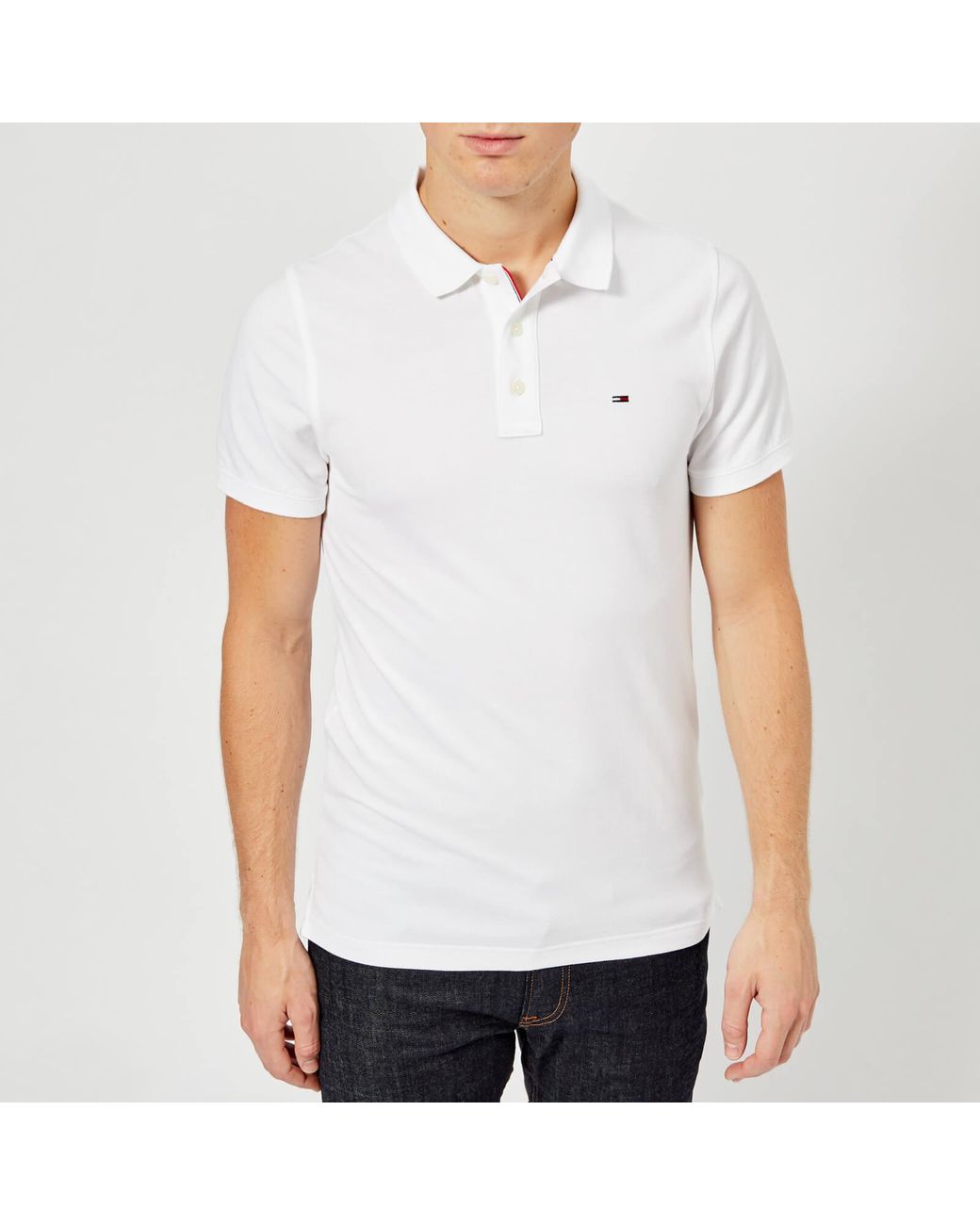 Tommy Hilfiger Denim Original Fine Pique Polo Shirt in White for Men - Lyst