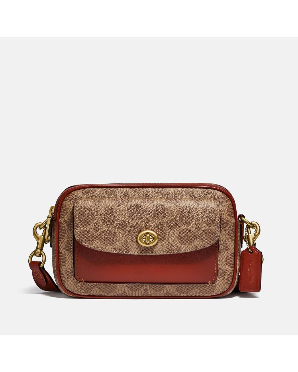 COACH Coated Canvas Signature Willow Camera Bag in Brown Lyst UK