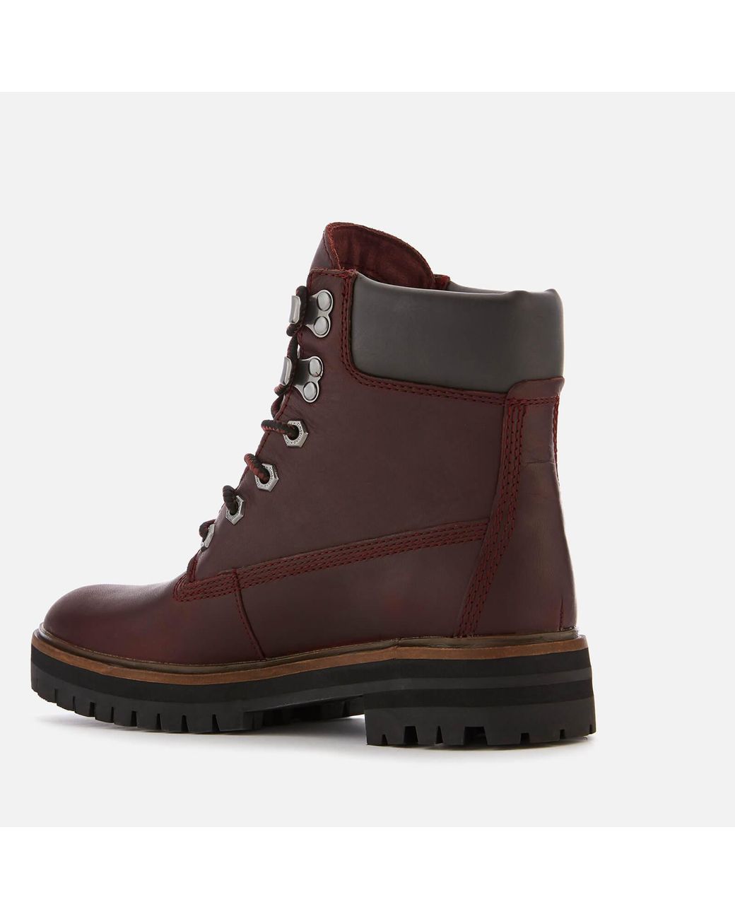Timberland Leather Womens Burgundy London Square 6 Inch Boots in Brown |  Lyst Canada