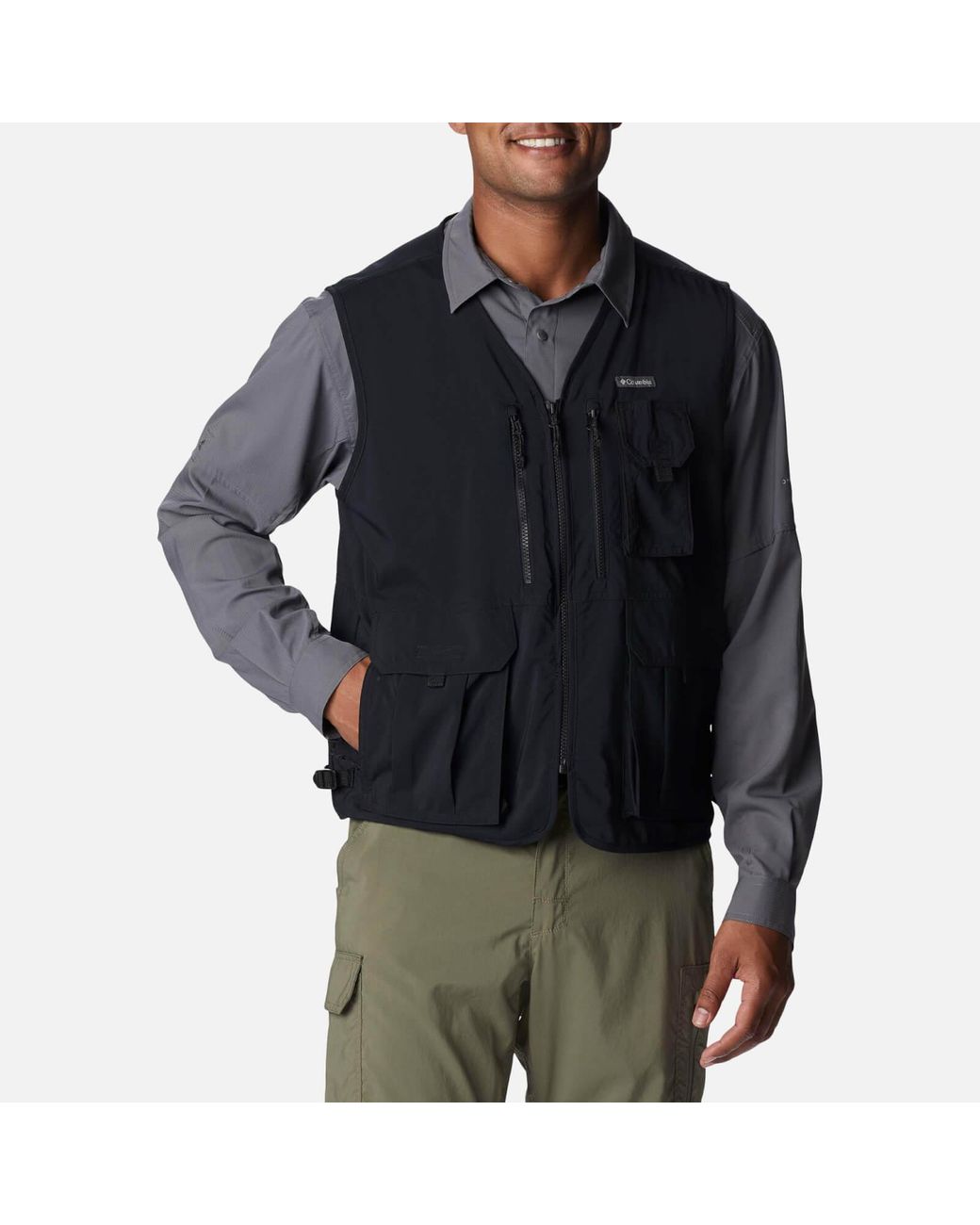 Columbia Silver Ridgetm Nylon Utility Vest in Black for Men | Lyst