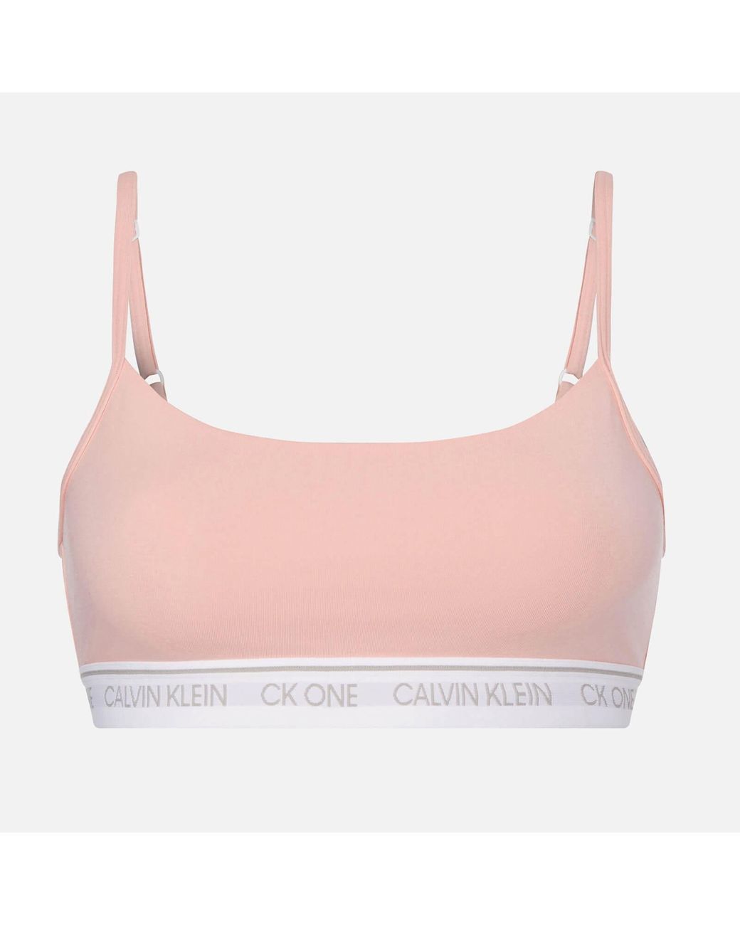 Calvin Klein Ck One Unlined Bralette in Pink | Lyst