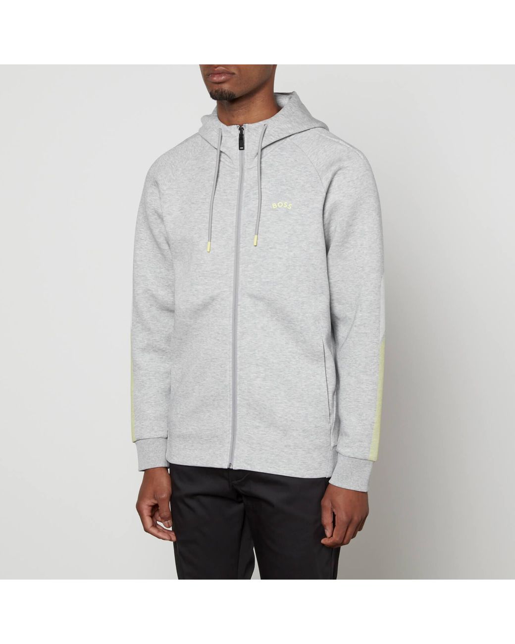 BOSS by HUGO BOSS Athleisure Saggy 2 Stretch-jersey Zip-up Hoodie in Gray  for Men | Lyst