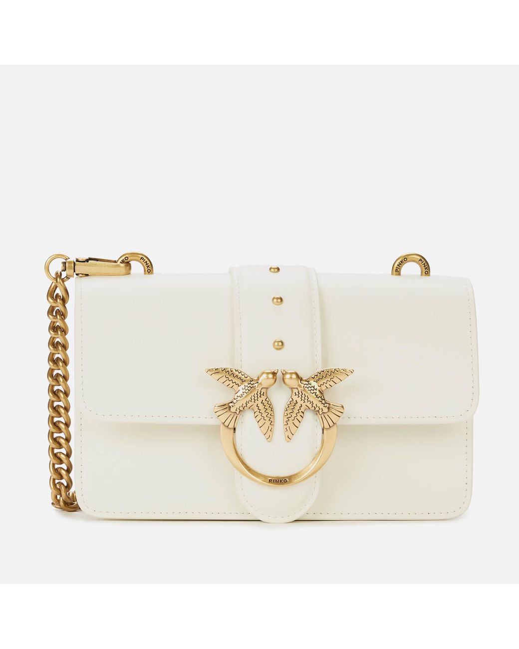 Pinko Love Mini Icon Shoulder Bag in White Lyst