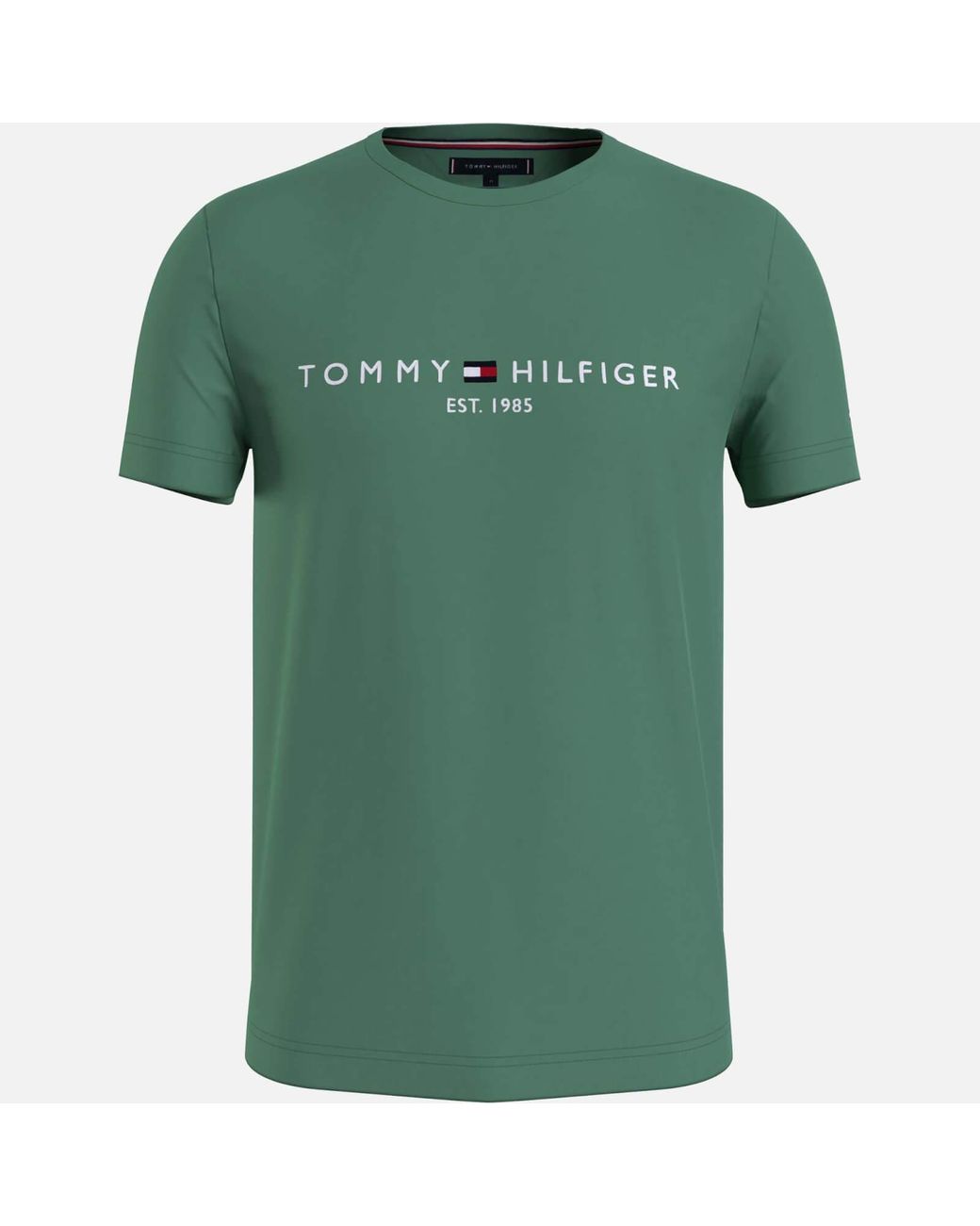Tommy Hilfiger Big & Tall Logo Cotton T-shirt in Green for Men | Lyst
