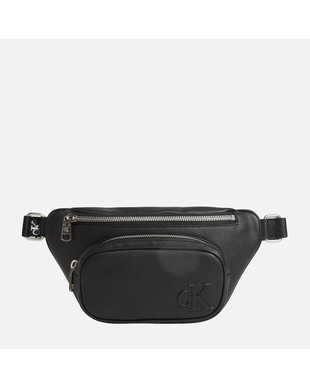 Calvin Klein Ultralight Faux Leather Belt Bag in Black