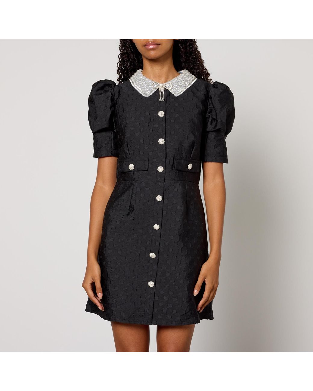 Sister Jane Dallas Jewels Woven Mini Dress in Black | Lyst