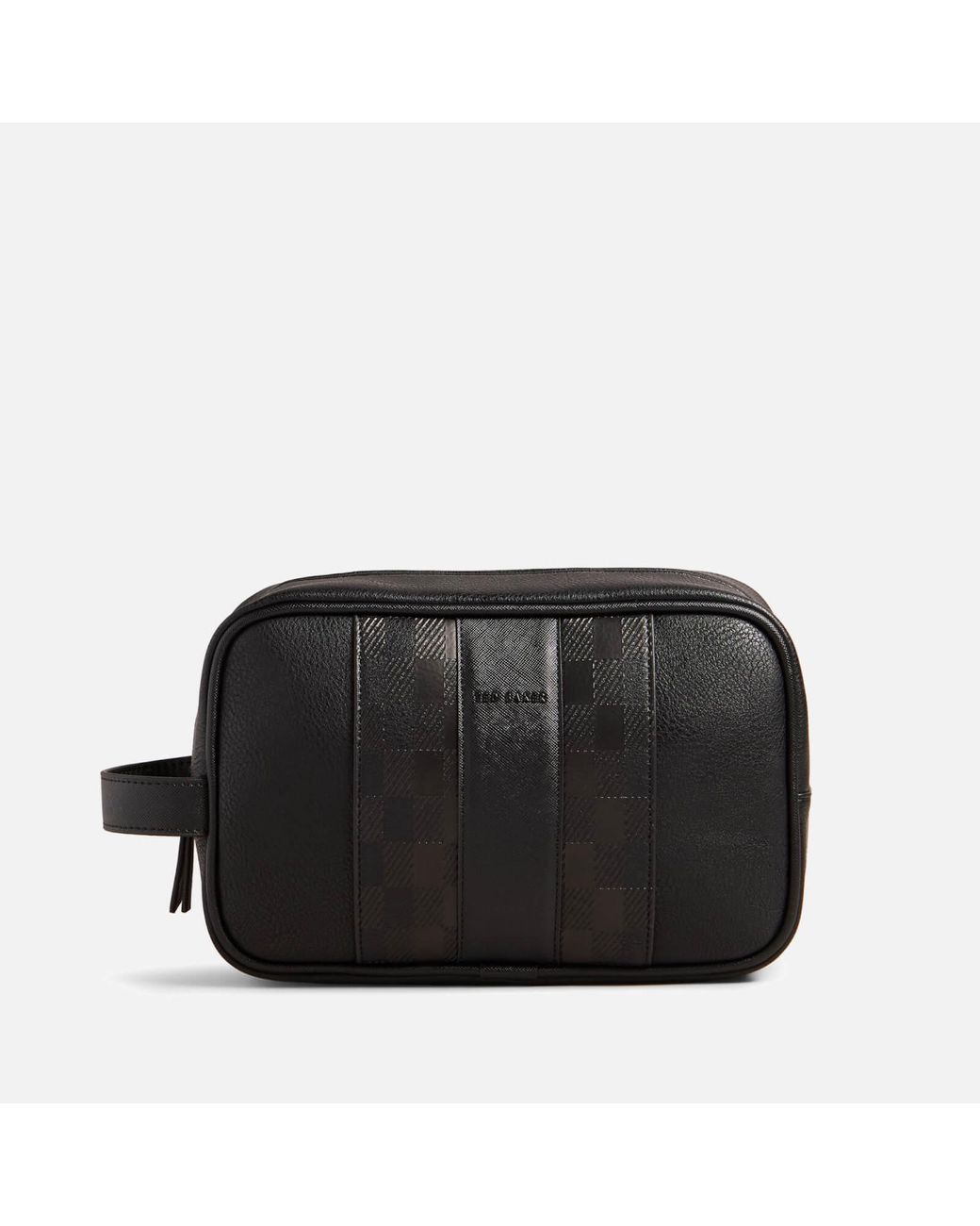 Ted Baker Waydee Faux Leather Wash Bag in Black for Men Lyst