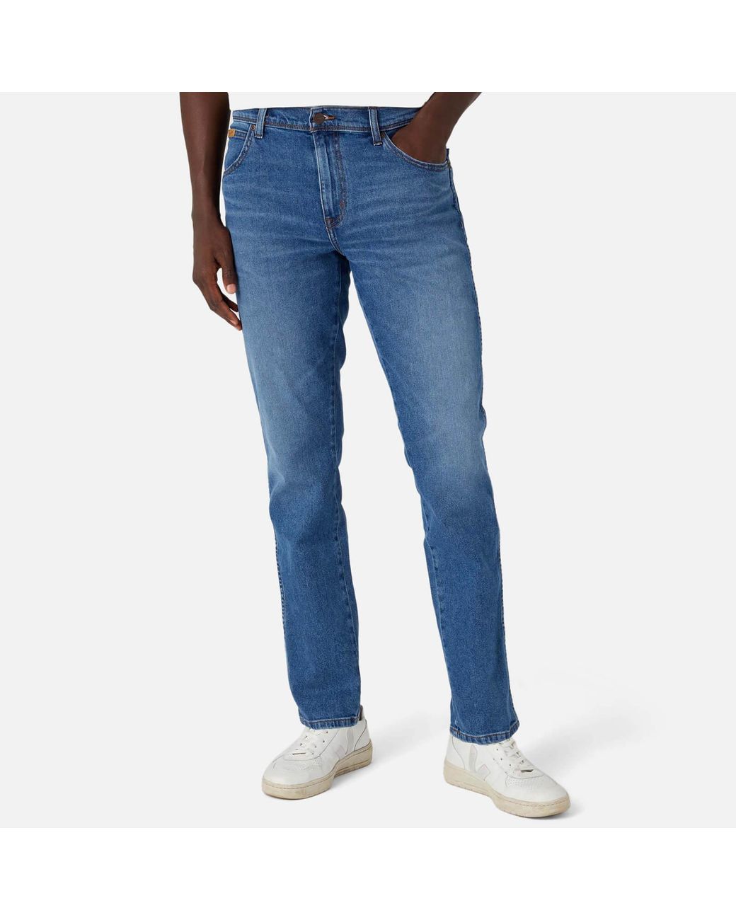 Wrangler Texas Slim Fit Jeans, Blue at John Lewis & Partners