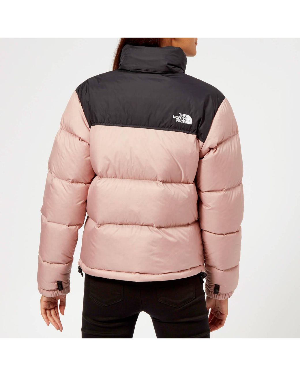 hot pink north face puffer jacket