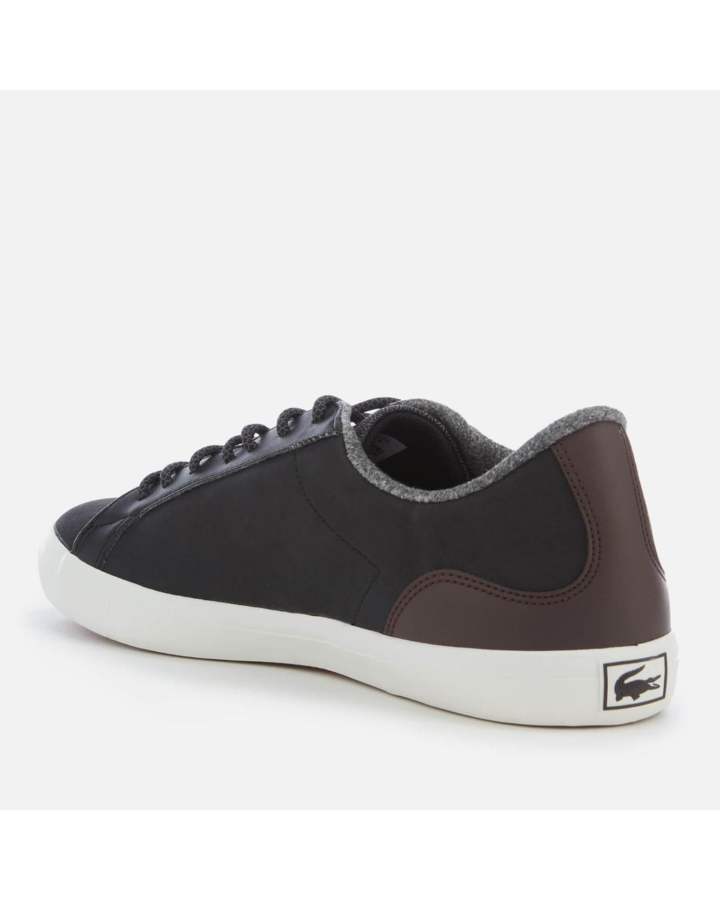 Lacoste Lerond 318 2 Water Resistant Leather Trainers in Black for Men |  Lyst Australia