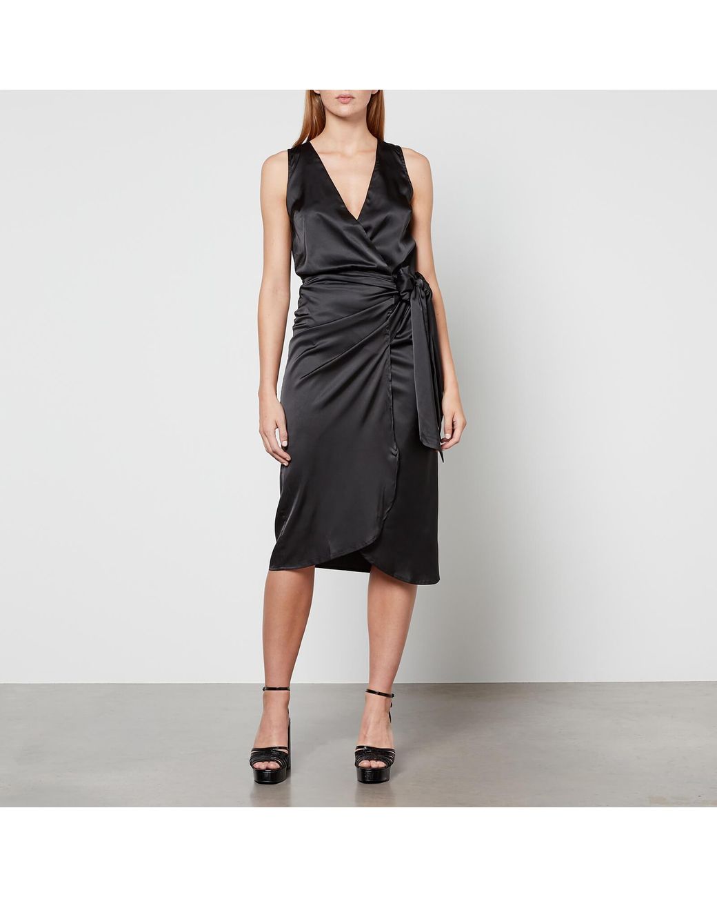 Fully Dressed Vienna Satin Wrap Dress 