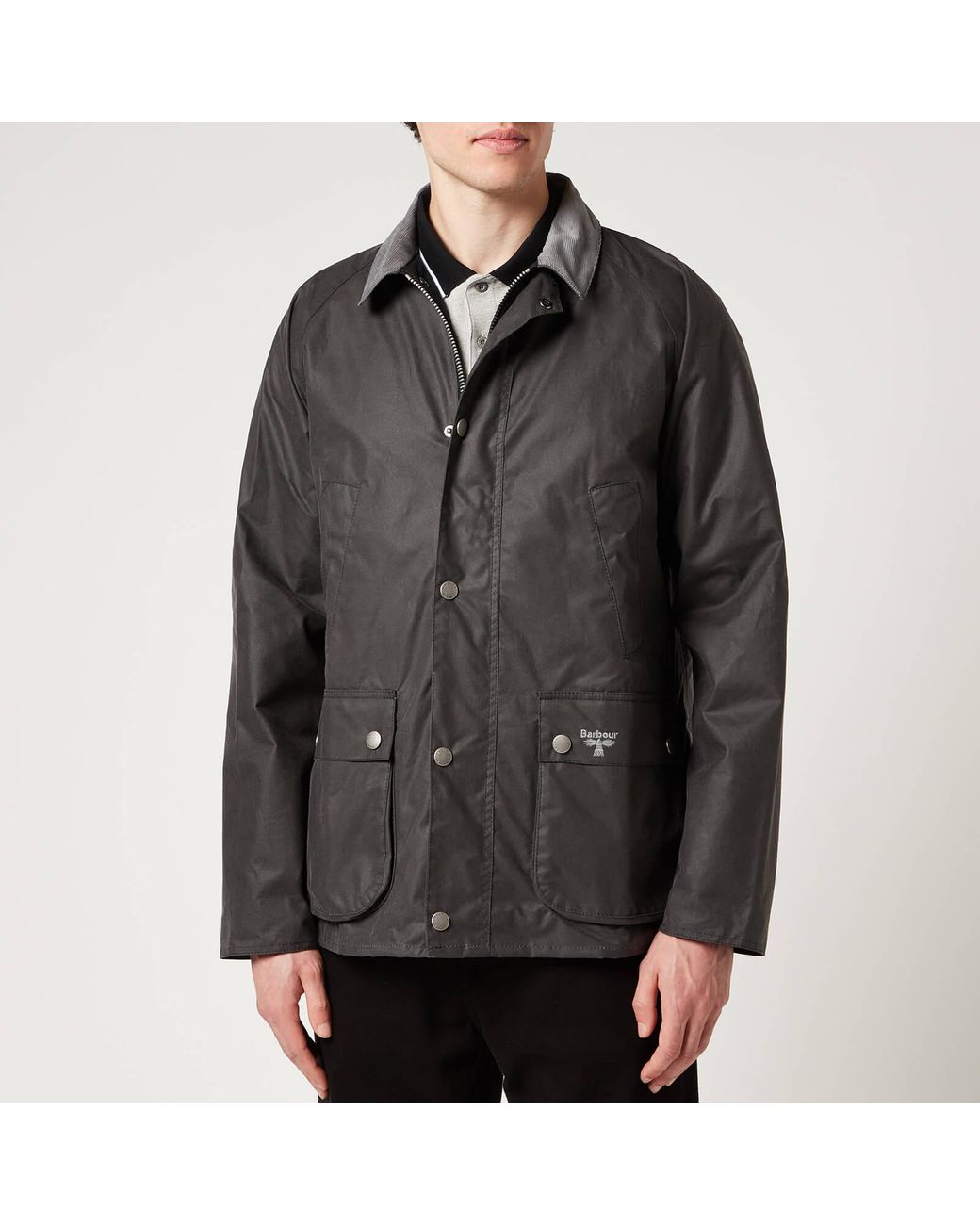 Barbour Mens's Contrast Collar Bedale Jacket in Gray for Men | Lyst