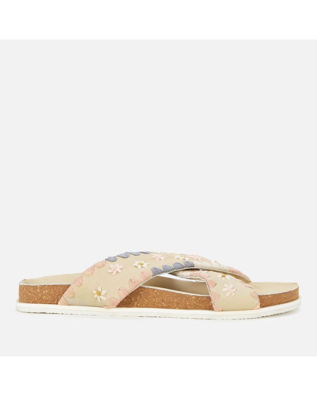 Free People Wildflowers Crossband Sandals in Natural | Lyst