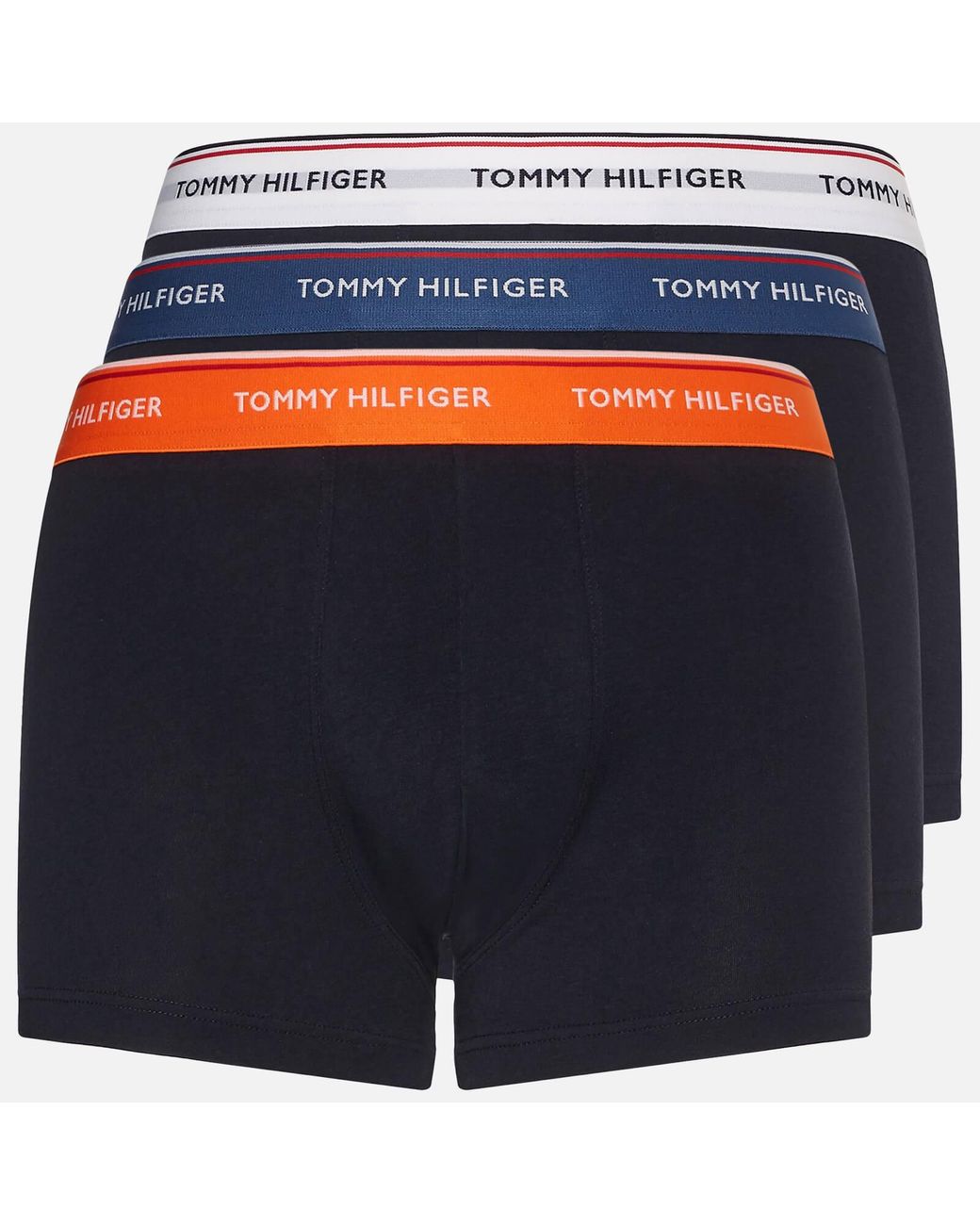 Tommy Hilfiger 3-pack Contrast Waistband Trunks in Black for Men | Lyst