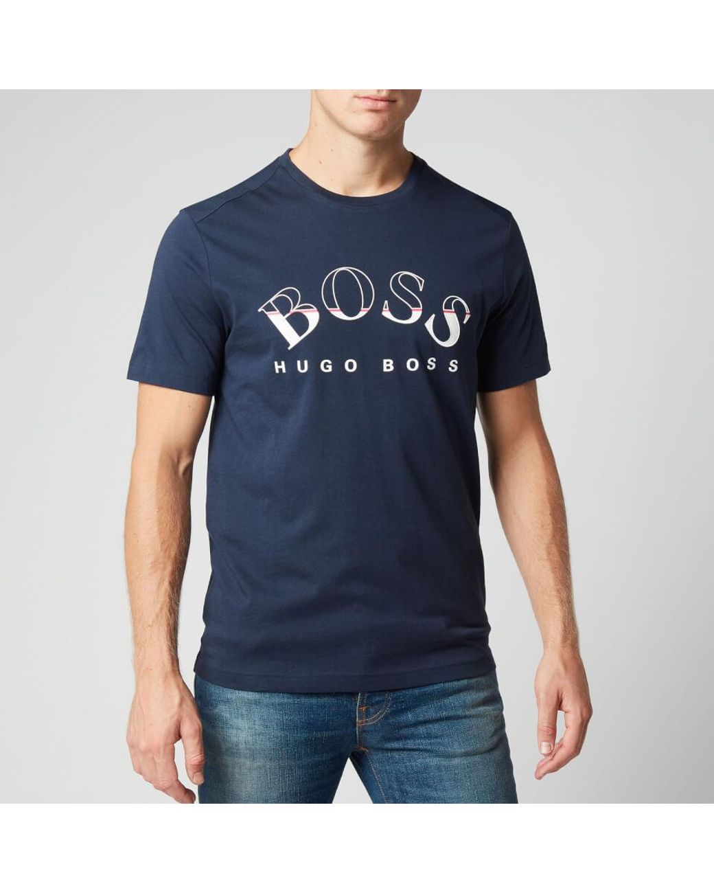 BOSS by Hugo Boss Cotton Tee 1 T-shirt in Blue for Men - Lyst
