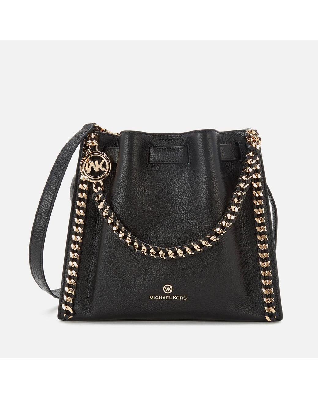 MICHAEL Michael Kors Mina Medium Chain Messenger Bag in Black Lyst