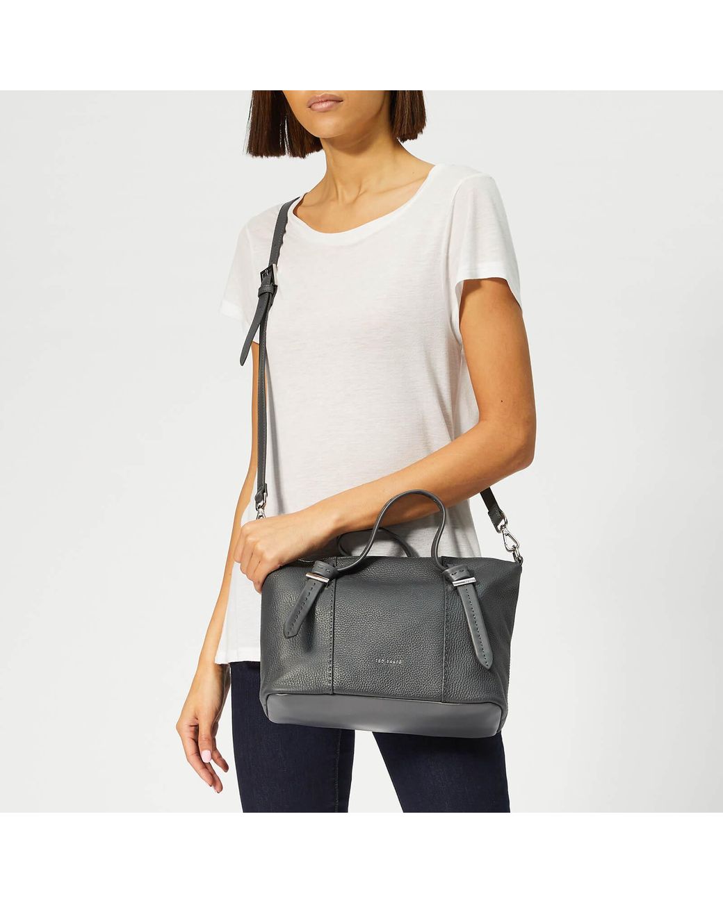 Ted Baker Leather Olmia Knotted Handle Small Tote Bag | Lyst UK