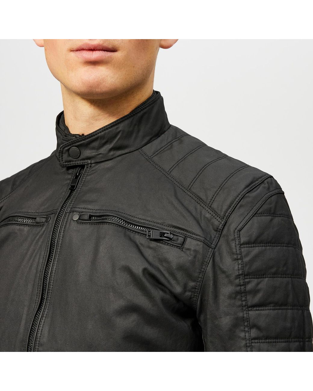 Superdry Carbon Biker Jacket in Black for Men | Lyst UK