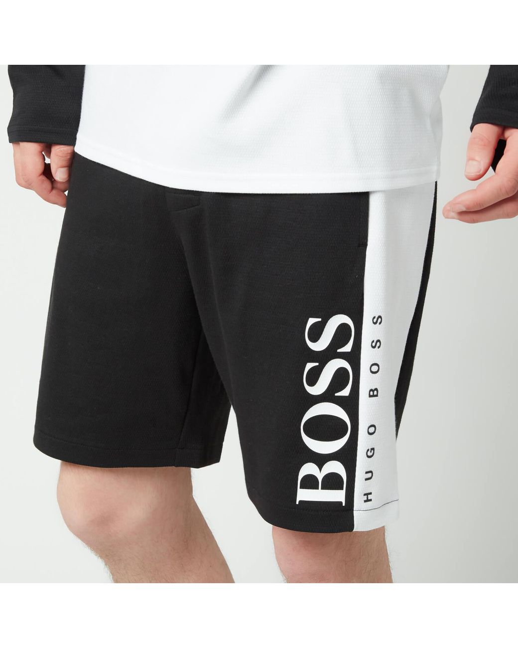 BOSS by HUGO BOSS Boss Bodywear Jacquard Shorts in Black for Men | Lyst