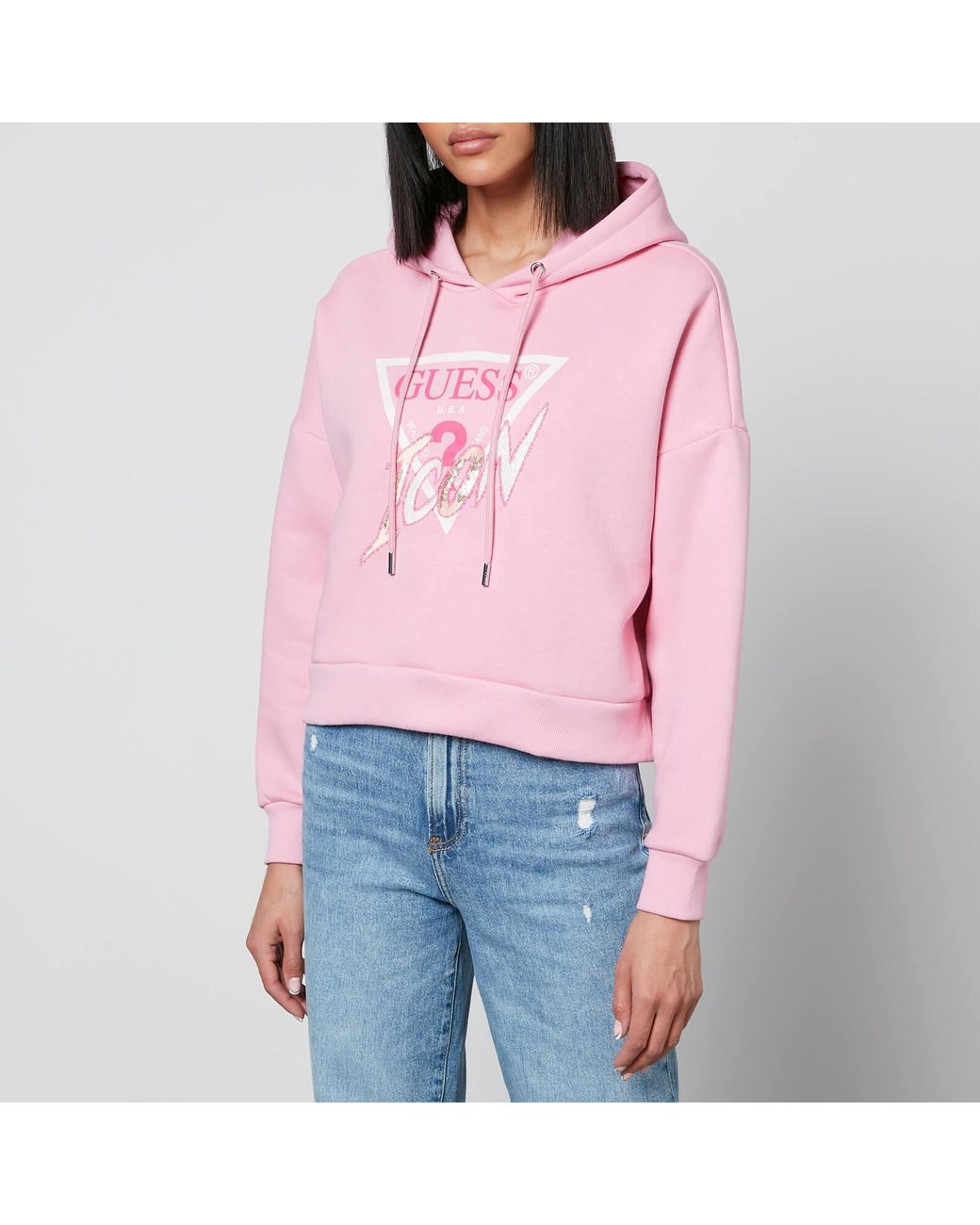 Guess hoodie clearance pink
