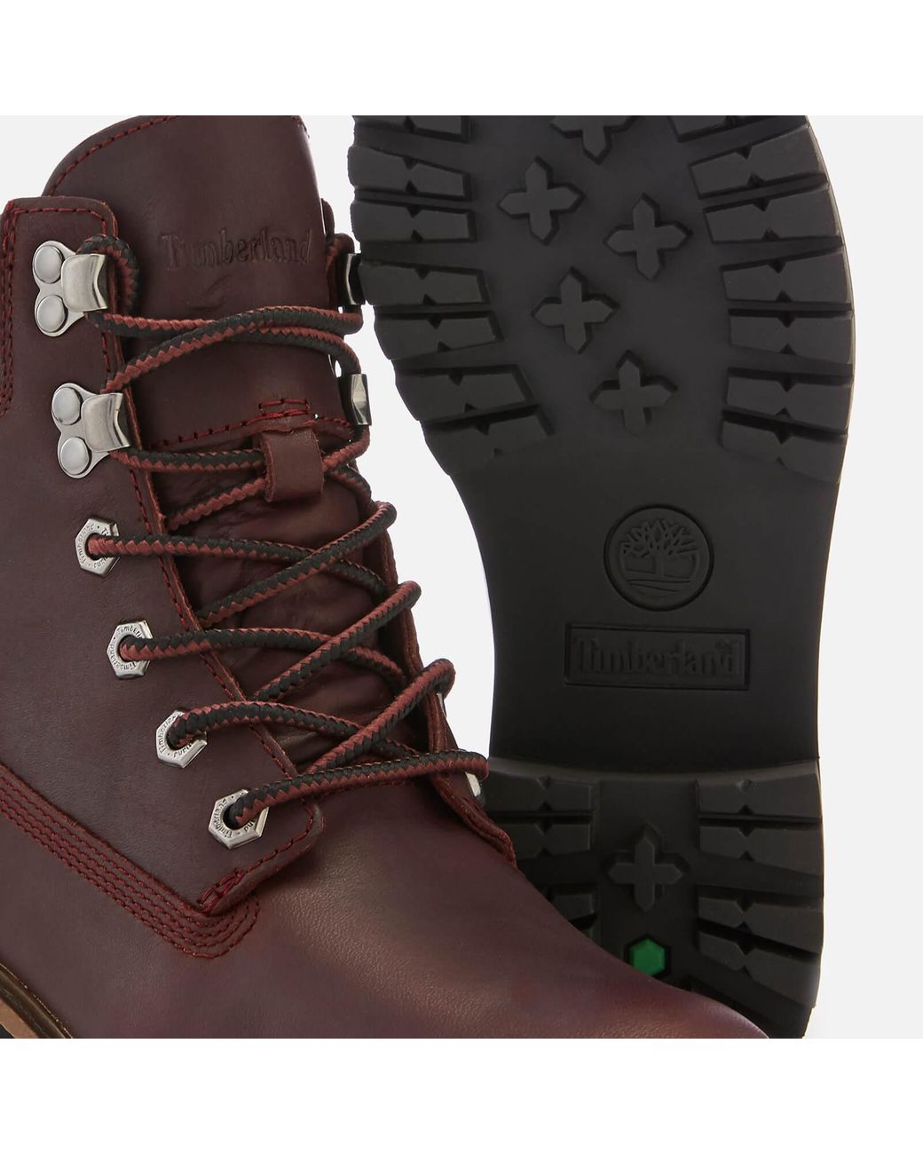 Timberland Leather Womens Burgundy London Square 6 Inch Boots in Brown |  Lyst Canada